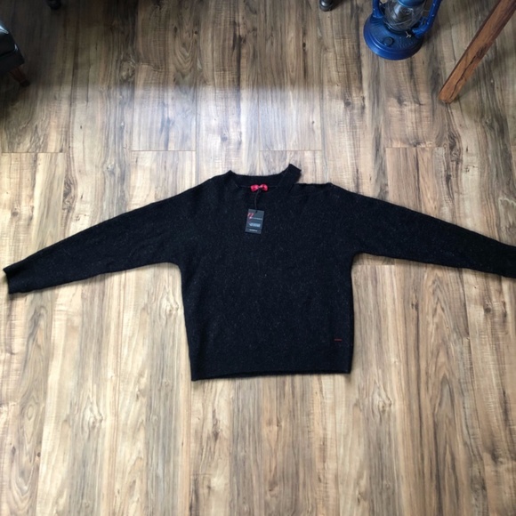 NWT - n:PHILANTHROPY Indigo Cut-Out Sweater in Black - Picture 2 of 10